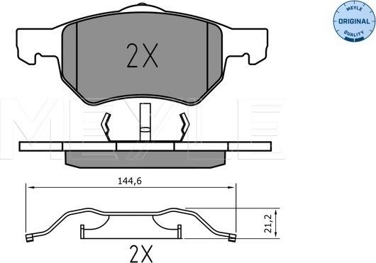 Meyle 025 238 0718 - Set placute frana,frana disc aaoparts.ro