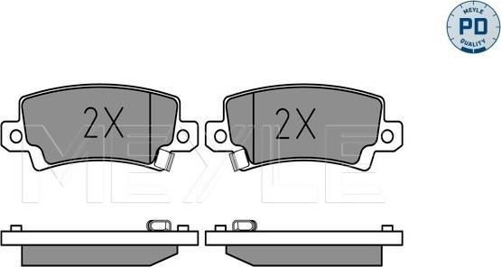 Meyle 025 238 1616/PD - Set placute frana,frana disc aaoparts.ro