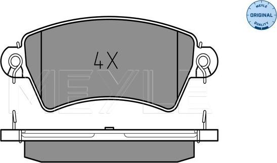 Meyle 025 233 9617 - Set placute frana,frana disc aaoparts.ro