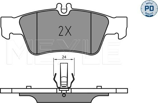 Meyle 025 233 3516/PD - Set placute frana,frana disc aaoparts.ro