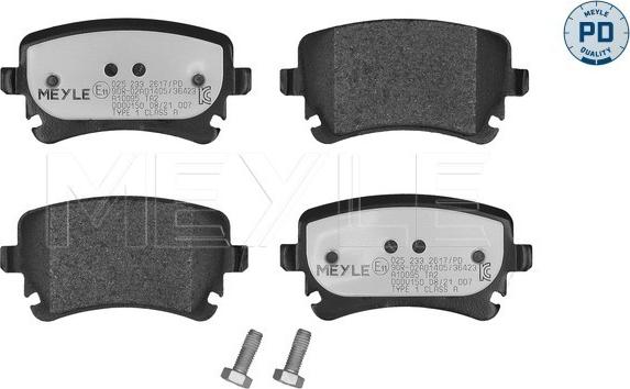 Meyle 025 233 2617/PD - Set placute frana,frana disc aaoparts.ro