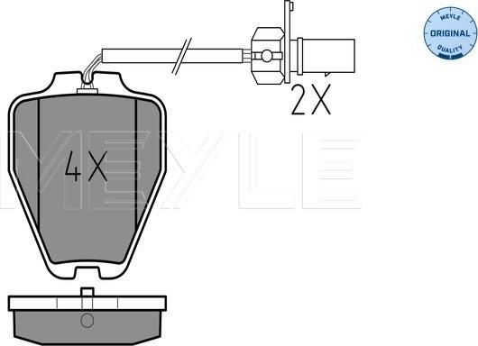 Meyle 025 232 8017/W - Set placute frana,frana disc aaoparts.ro