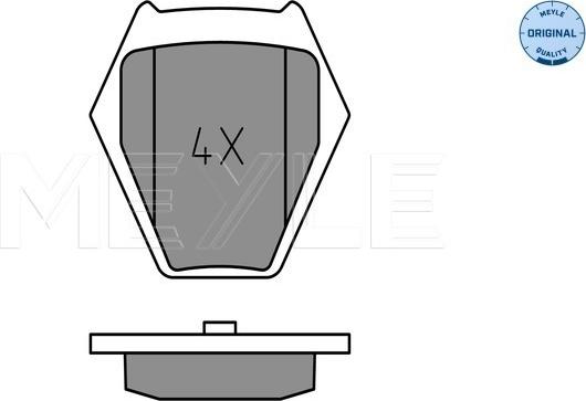 Meyle 025 232 8017/W - Set placute frana,frana disc aaoparts.ro