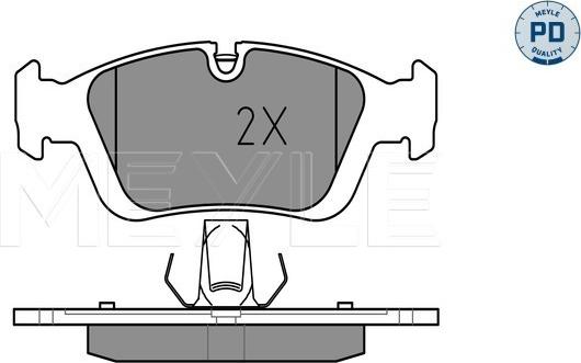 Meyle 025 232 8717/PD - Set placute frana,frana disc aaoparts.ro