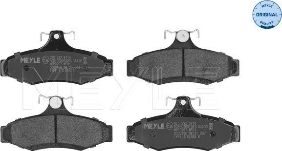 Meyle 025 232 3714 - Set placute frana,frana disc aaoparts.ro
