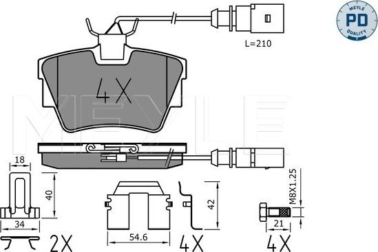 Meyle 025 232 2416-1/PD - Set placute frana,frana disc aaoparts.ro