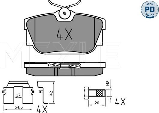 Meyle 025 232 2417/PD - Set placute frana,frana disc aaoparts.ro