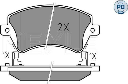 Meyle 025 237 6617/PD - Set placute frana,frana disc aaoparts.ro