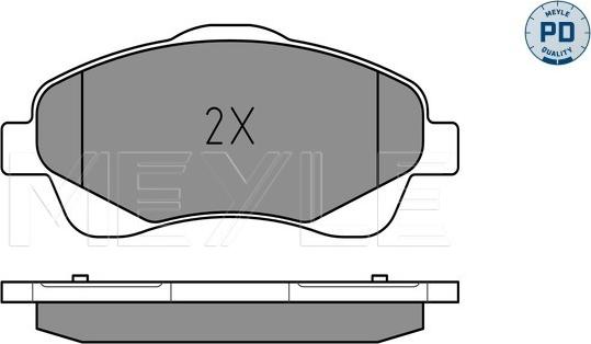 Meyle 025 237 6819/PD - Set placute frana,frana disc aaoparts.ro