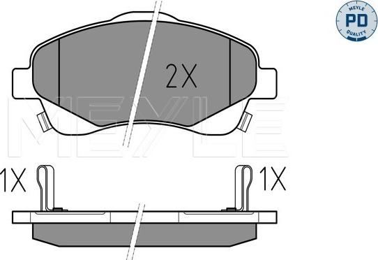 Meyle 025 237 6819/PD - Set placute frana,frana disc aaoparts.ro