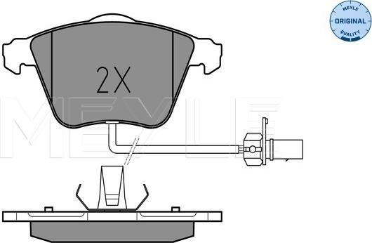 Meyle 025 237 6220/W - Set placute frana,frana disc aaoparts.ro