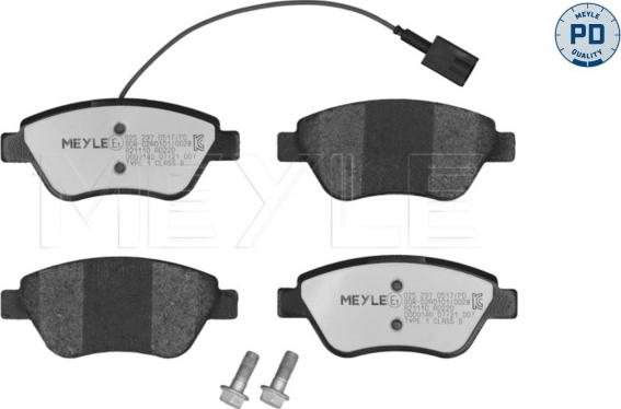 Meyle 025 237 0517/PD - Set placute frana,frana disc aaoparts.ro