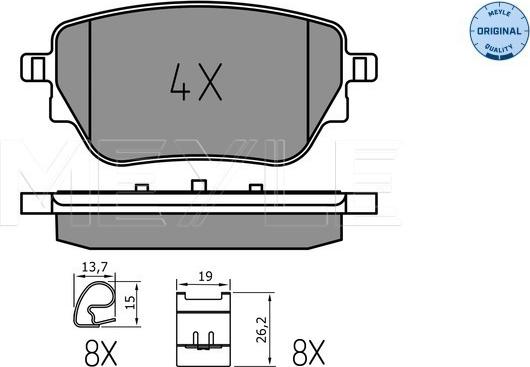 Meyle 025 229 8617 - Set placute frana,frana disc aaoparts.ro