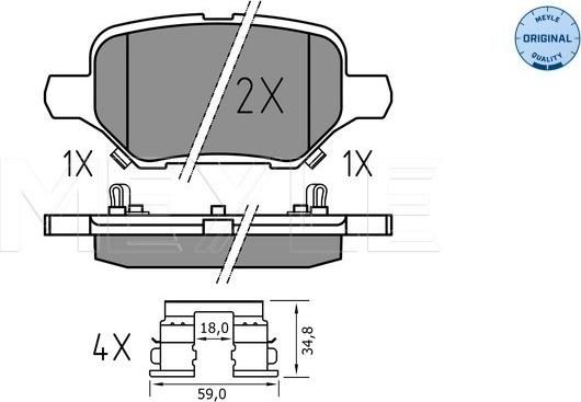 Meyle 025 229 3017 - Set placute frana,frana disc aaoparts.ro