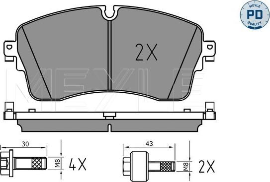 Meyle 025 224 8517/PD - Set placute frana,frana disc aaoparts.ro