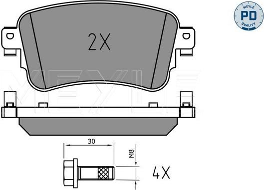 Meyle 025 225 8818/PD - Set placute frana,frana disc aaoparts.ro