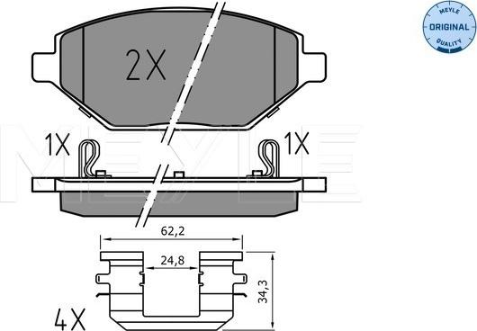 Meyle 025 225 2218 - Set placute frana,frana disc aaoparts.ro