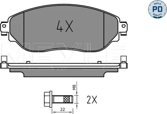 Meyle 025 220 8718/PD - Set placute frana,frana disc aaoparts.ro