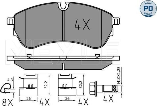 Meyle 025 221 4721/PD - Set placute frana,frana disc aaoparts.ro