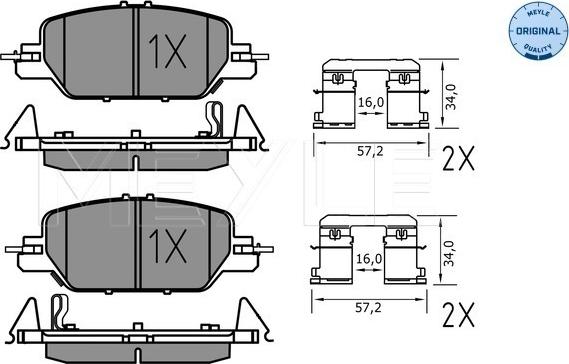 Meyle 025 228 5216 - Set placute frana,frana disc aaoparts.ro