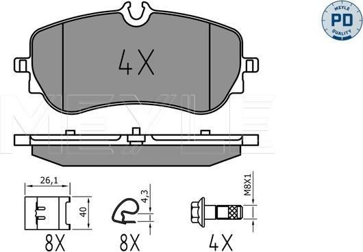 Meyle 025 228 0219/PD - Set placute frana,frana disc aaoparts.ro