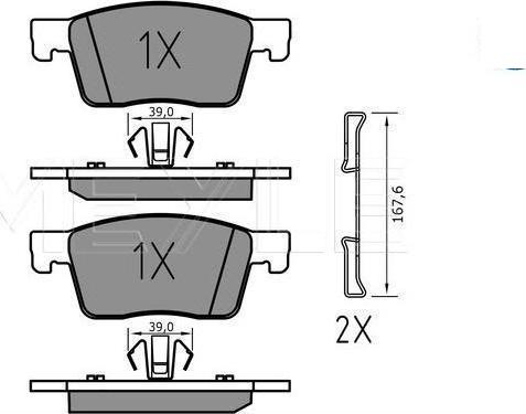 Meyle 025 223 4519/PD - Set placute frana,frana disc aaoparts.ro