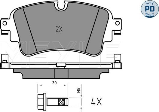 Meyle 025 223 0817/PD - Set placute frana,frana disc aaoparts.ro