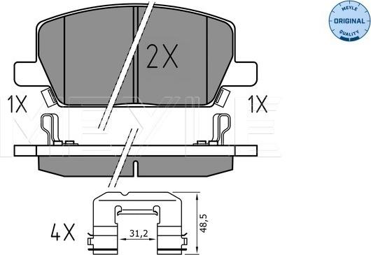 Meyle 025 223 1119 - Set placute frana,frana disc aaoparts.ro