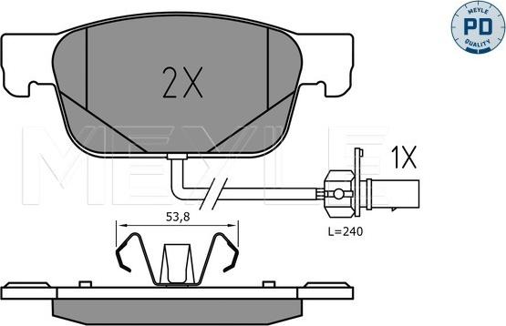 Meyle 025 223 8317/PD - Set placute frana,frana disc aaoparts.ro