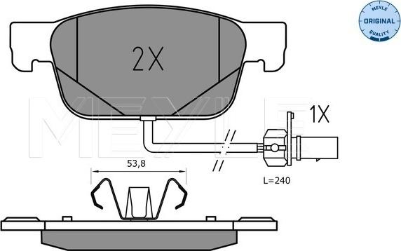 Meyle 025 223 8317 - Set placute frana,frana disc aaoparts.ro