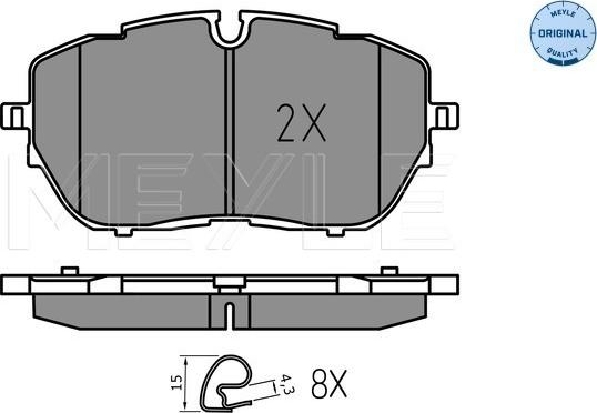 Meyle 025 222 1818 - Set placute frana,frana disc aaoparts.ro