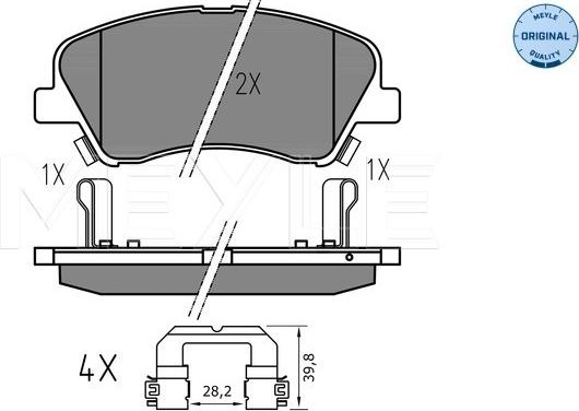 Meyle 025 222 2818 - Set placute frana,frana disc aaoparts.ro