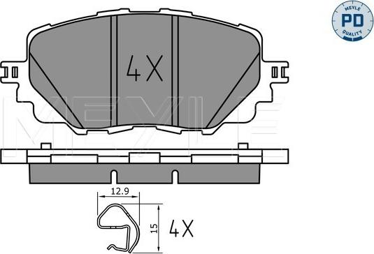 Meyle 025 222 7115/PD - Set placute frana,frana disc aaoparts.ro