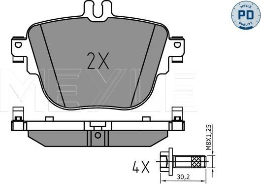 Meyle 025 227 9217/PD - Set placute frana,frana disc aaoparts.ro