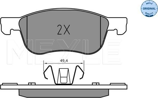 Meyle 025 227 4816 - Set placute frana,frana disc aaoparts.ro