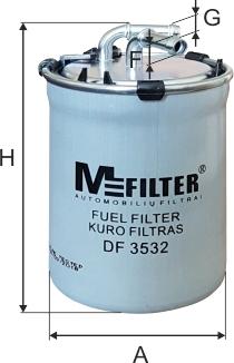 Mfilter DF 3532 - Filtru combustibil aaoparts.ro