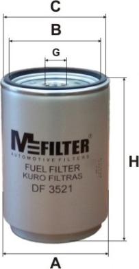 Mfilter DF 3521 - Filtru combustibil aaoparts.ro