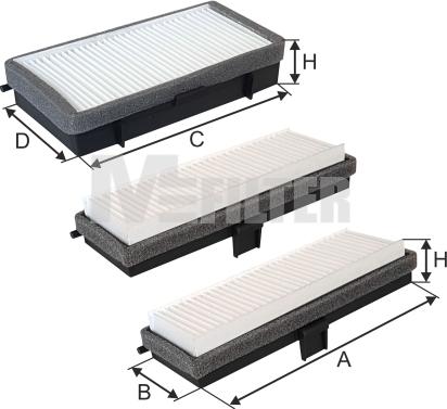 Mfilter K 9153-3 - Filtru, aer habitaclu aaoparts.ro