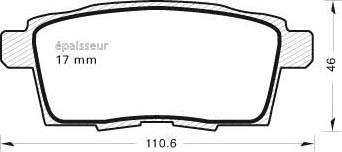 ADVICS-SEA E2N099T - Set placute frana,frana disc aaoparts.ro