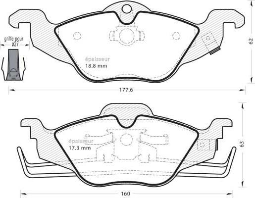 4U Autoparts 22305OP - Set placute frana,frana disc aaoparts.ro