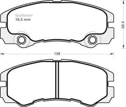 Holden 93 173 154 - Set placute frana,frana disc aaoparts.ro