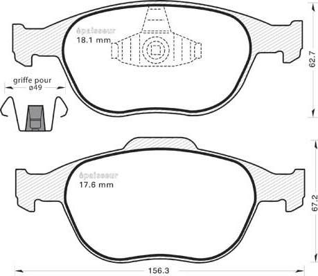 J&S Automotive VBP2654 - Set placute frana,frana disc aaoparts.ro