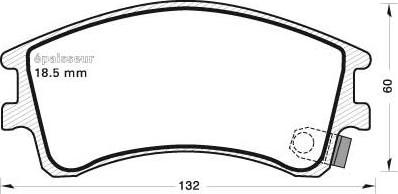 ADVICS-SEA E1N047T - Set placute frana,frana disc aaoparts.ro