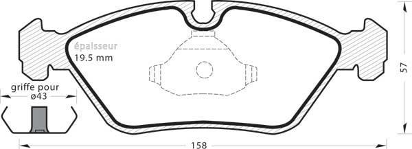MGA 195 - Set placute frana,frana disc aaoparts.ro