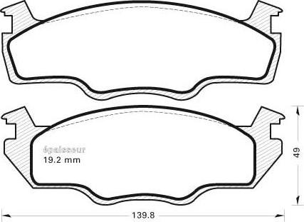 MGA 154 - Set placute frana,frana disc aaoparts.ro