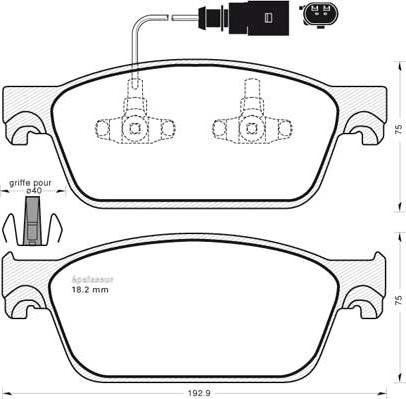 GMC 2462301 - Set placute frana,frana disc aaoparts.ro