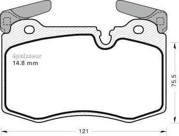 Akebono AN-4703K - Set placute frana,frana disc aaoparts.ro