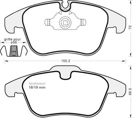 GMC 2433201 - Set placute frana,frana disc aaoparts.ro