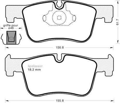 BMW 3411 8 855 002 - Set placute frana,frana disc aaoparts.ro