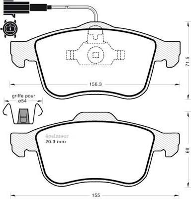 FMSI-VERBAND 8693D2352 - Set placute frana,frana disc aaoparts.ro